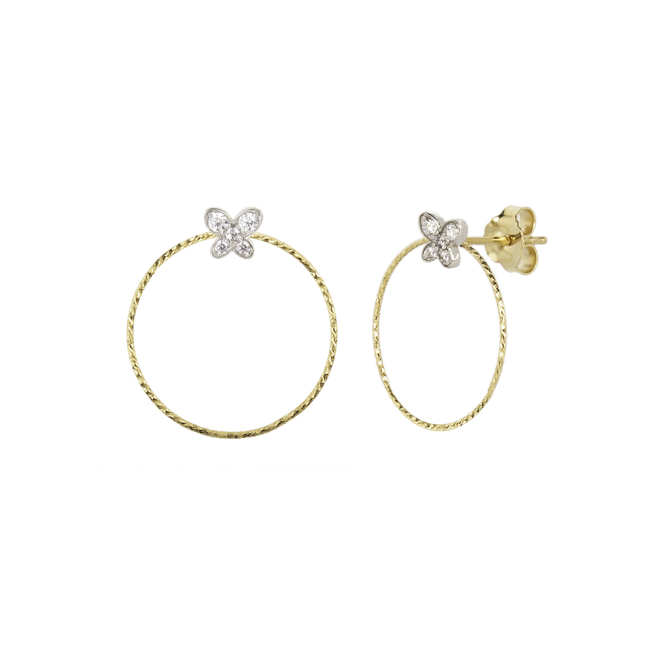 BUTTERFLY earrings ø 2 cm