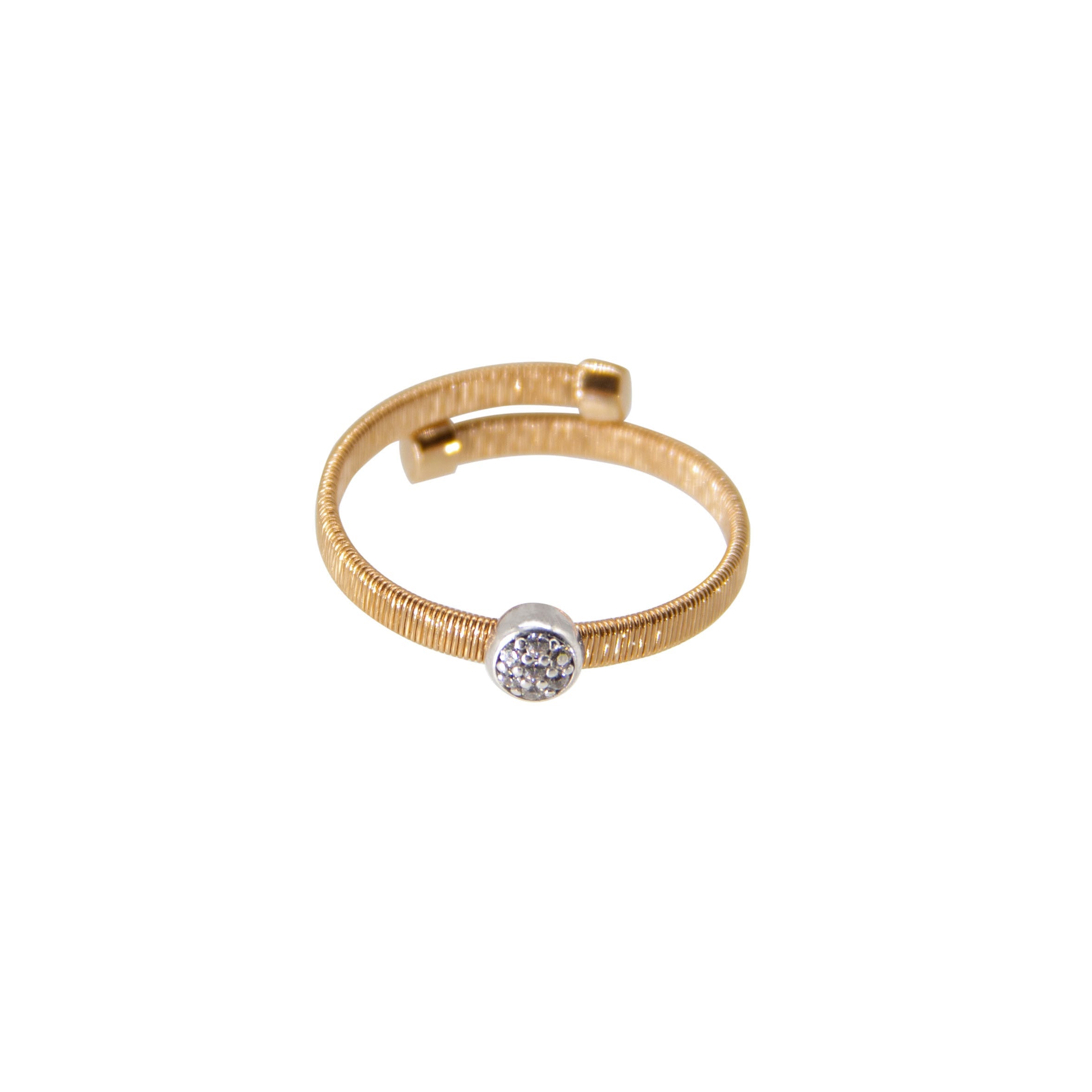 AURA ring 1 row ROUND PAVÈ