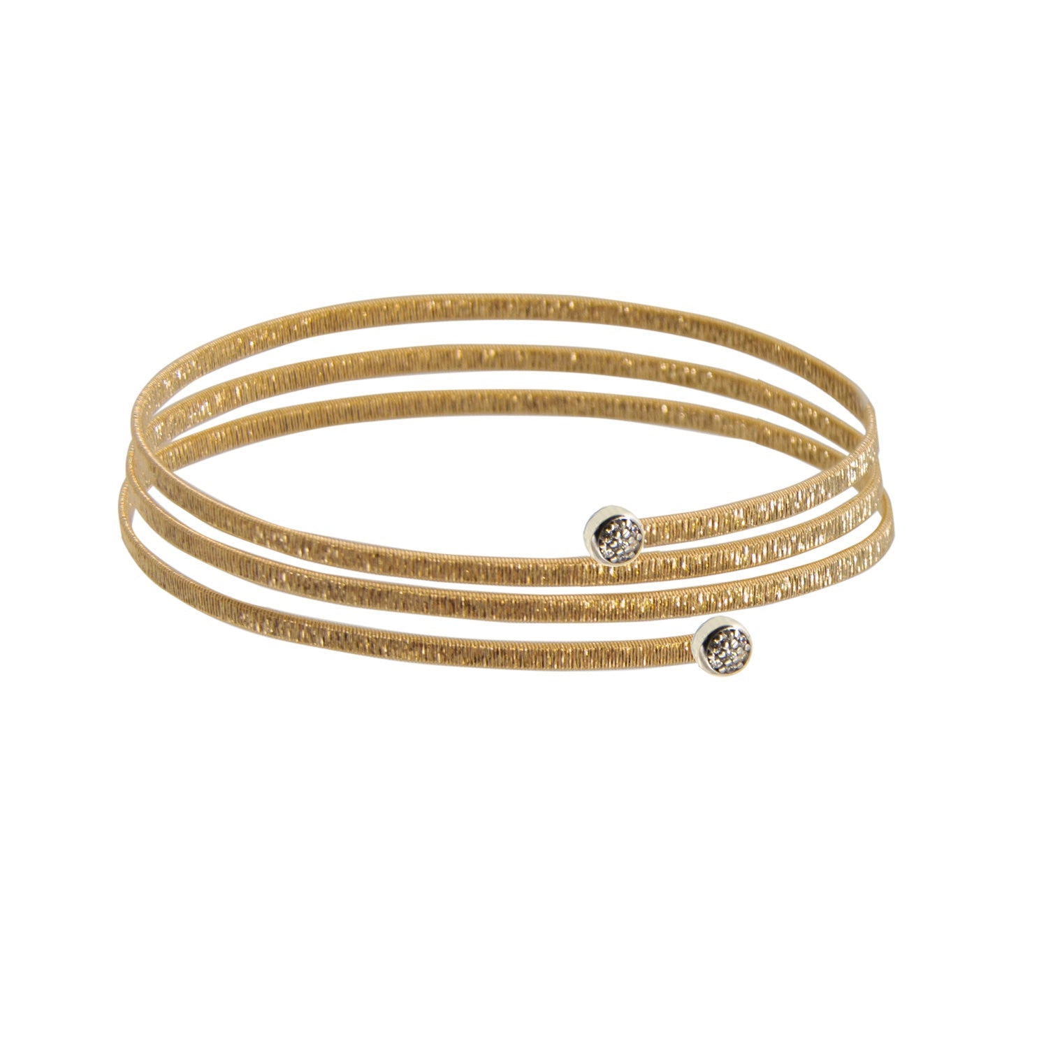 AURA bracelet 3 rows ROUND PAVÈ