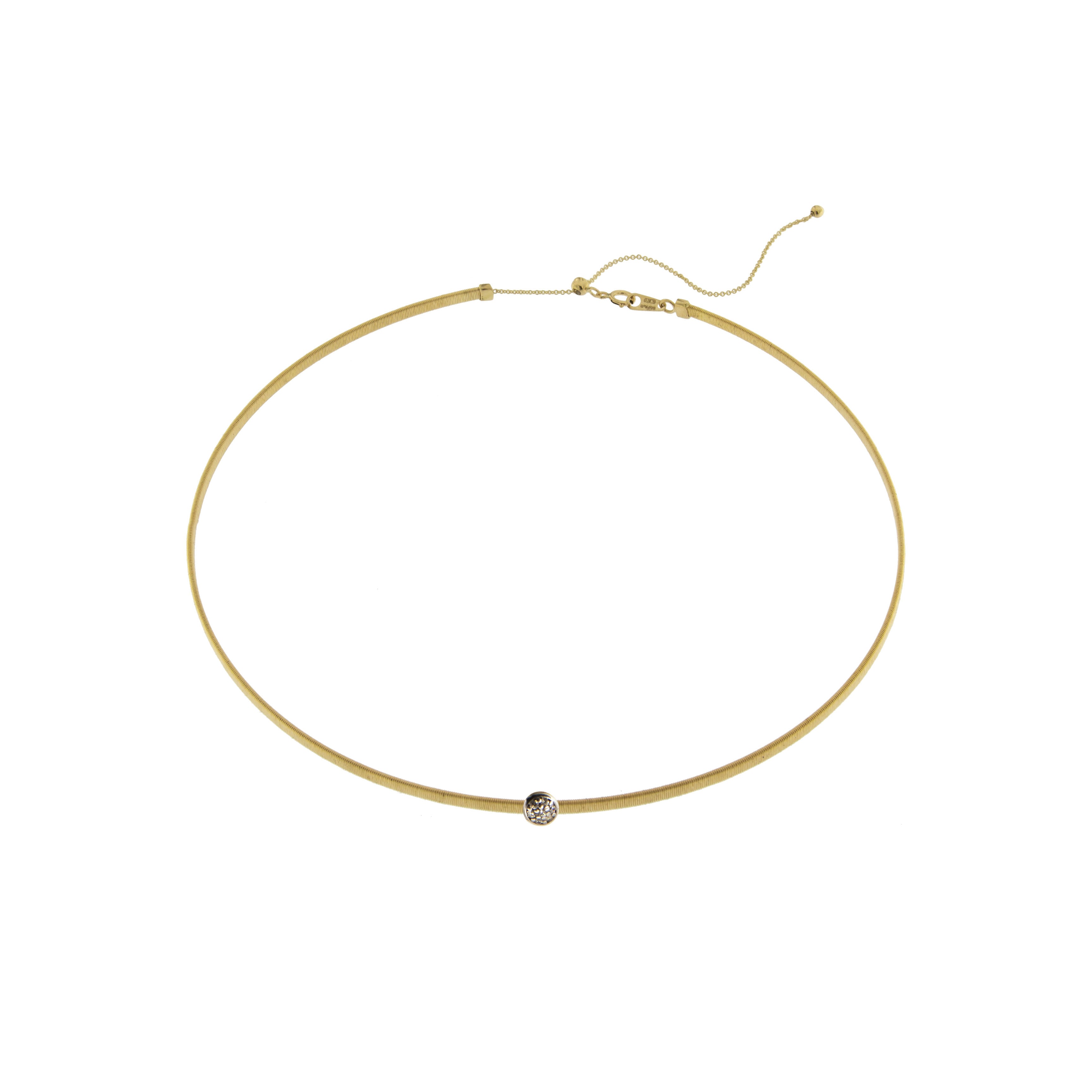 AURA necklace ROUND PAVÈ
