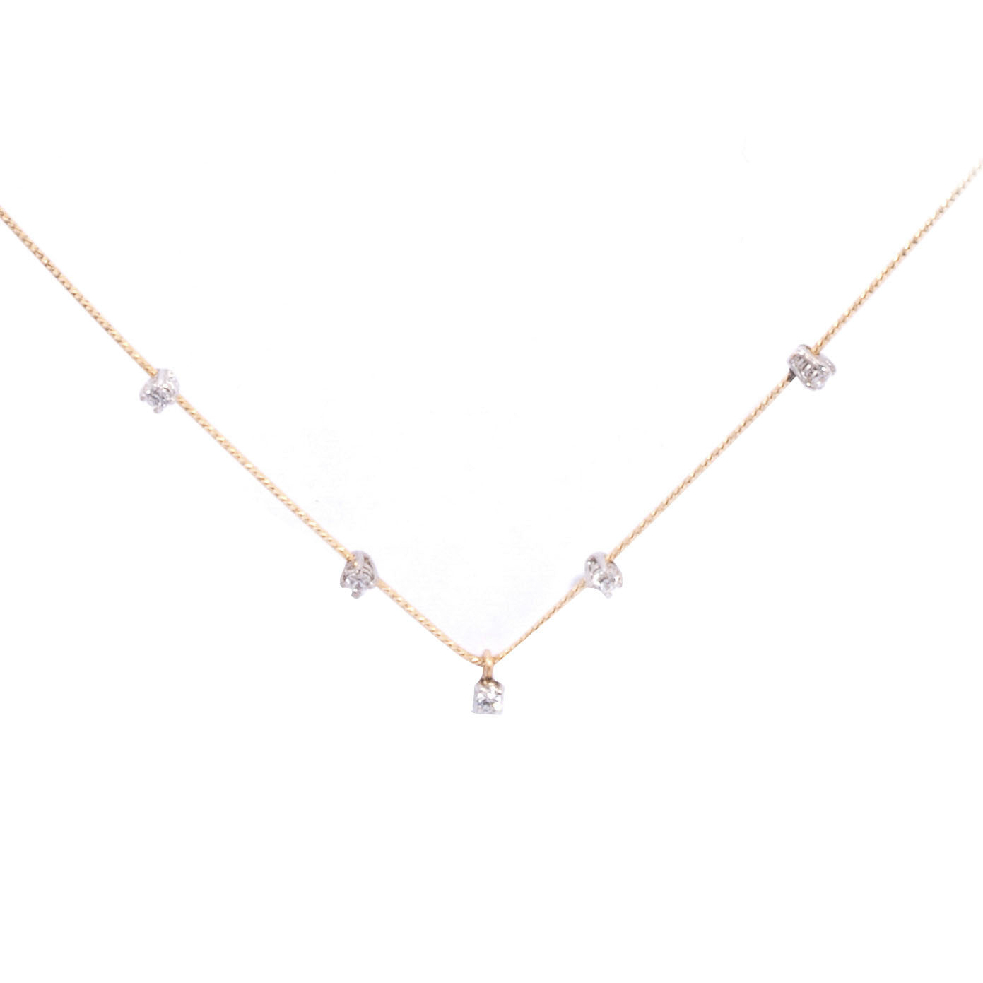 AFRODITE necklace 5 sparkle accents