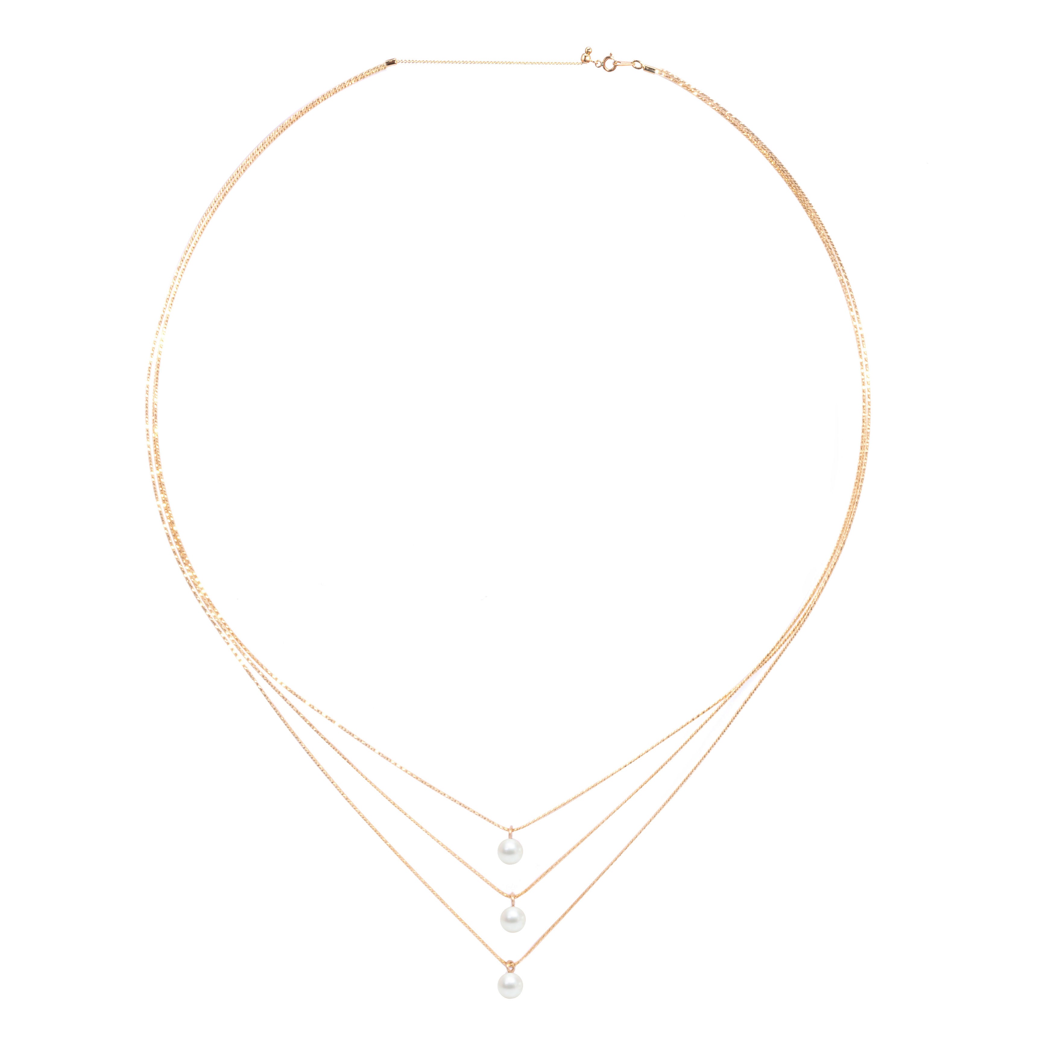 MIRA necklace 3 pearls