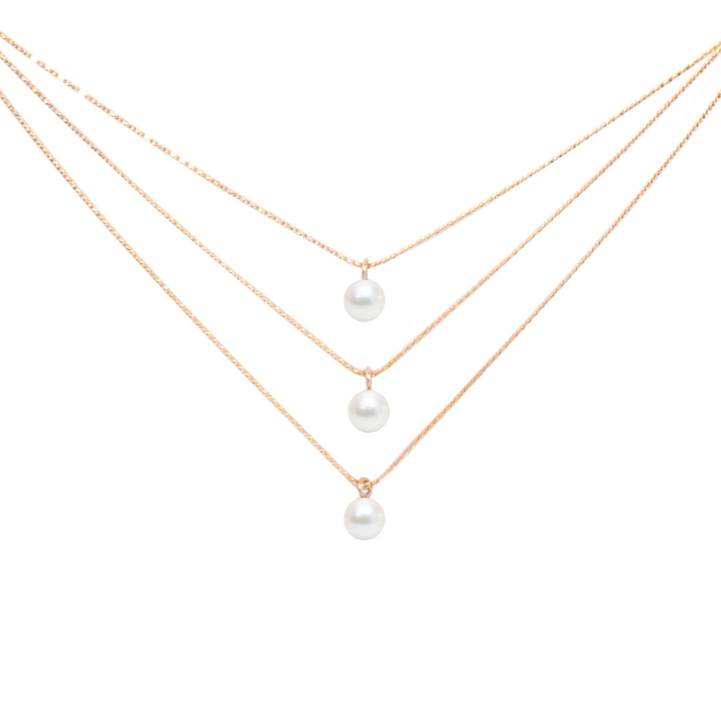 MIRA necklace 3 pearls
