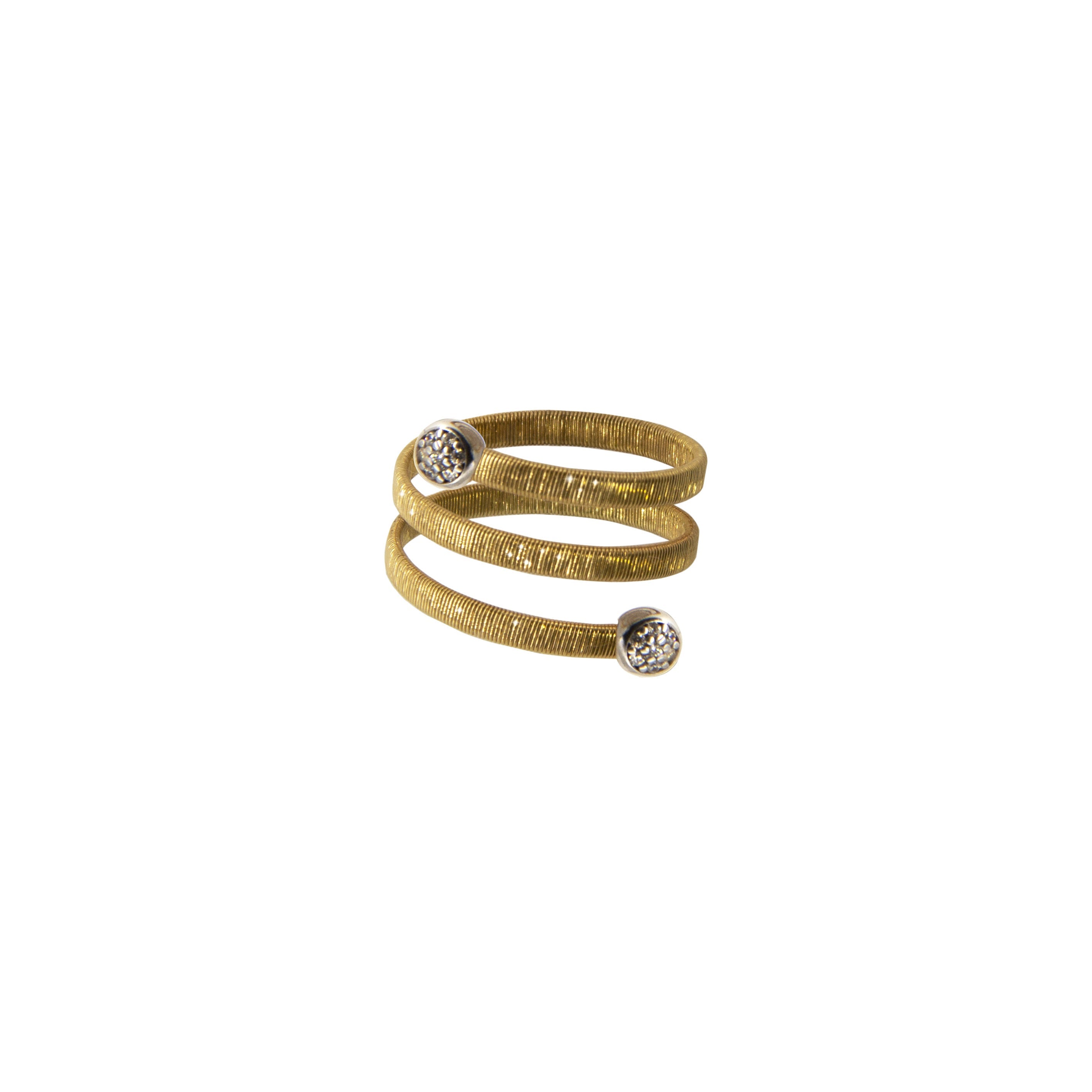 AURA ring 2 rows ROUND PAVÈ