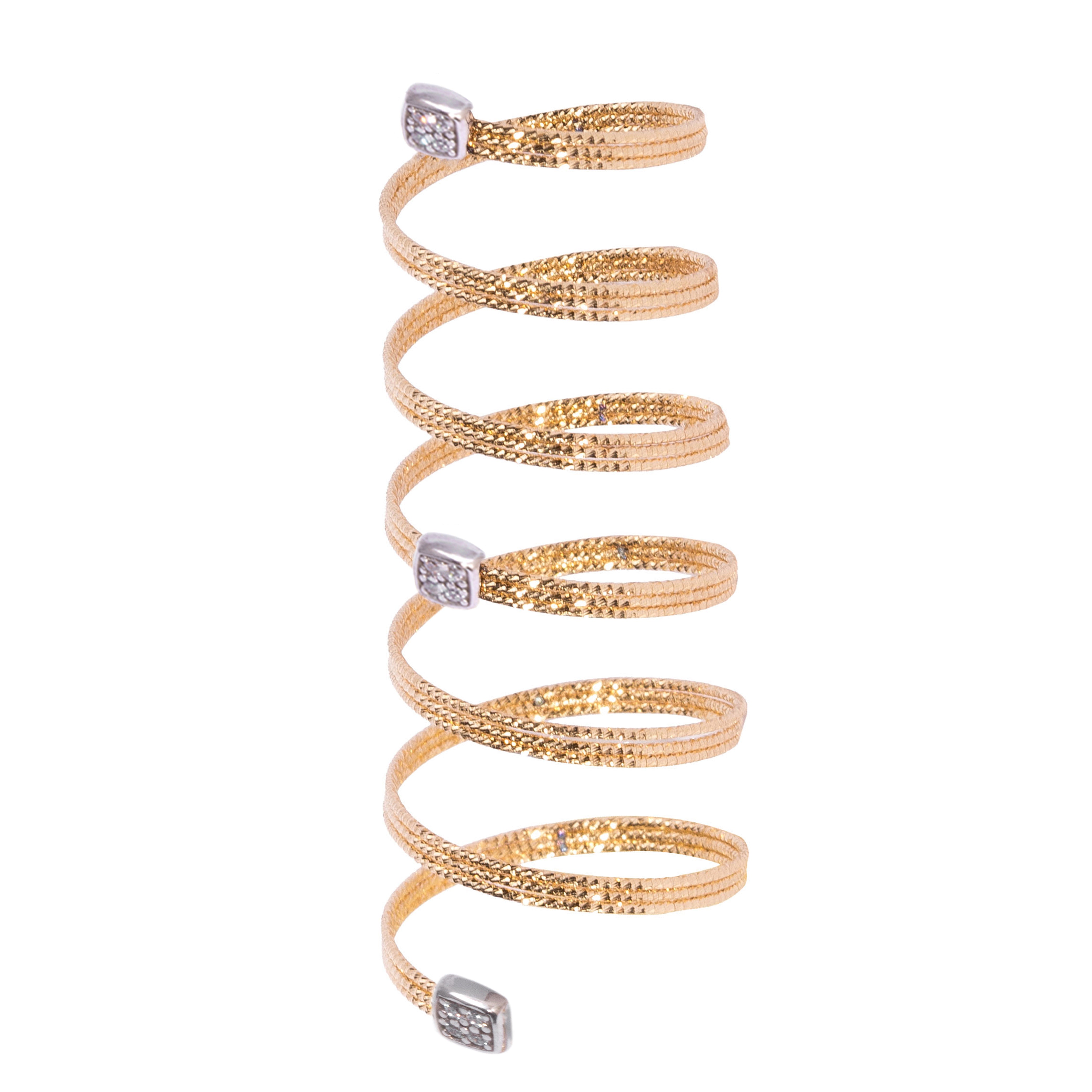 MUSA ring spiral SQUARE PAVÈ