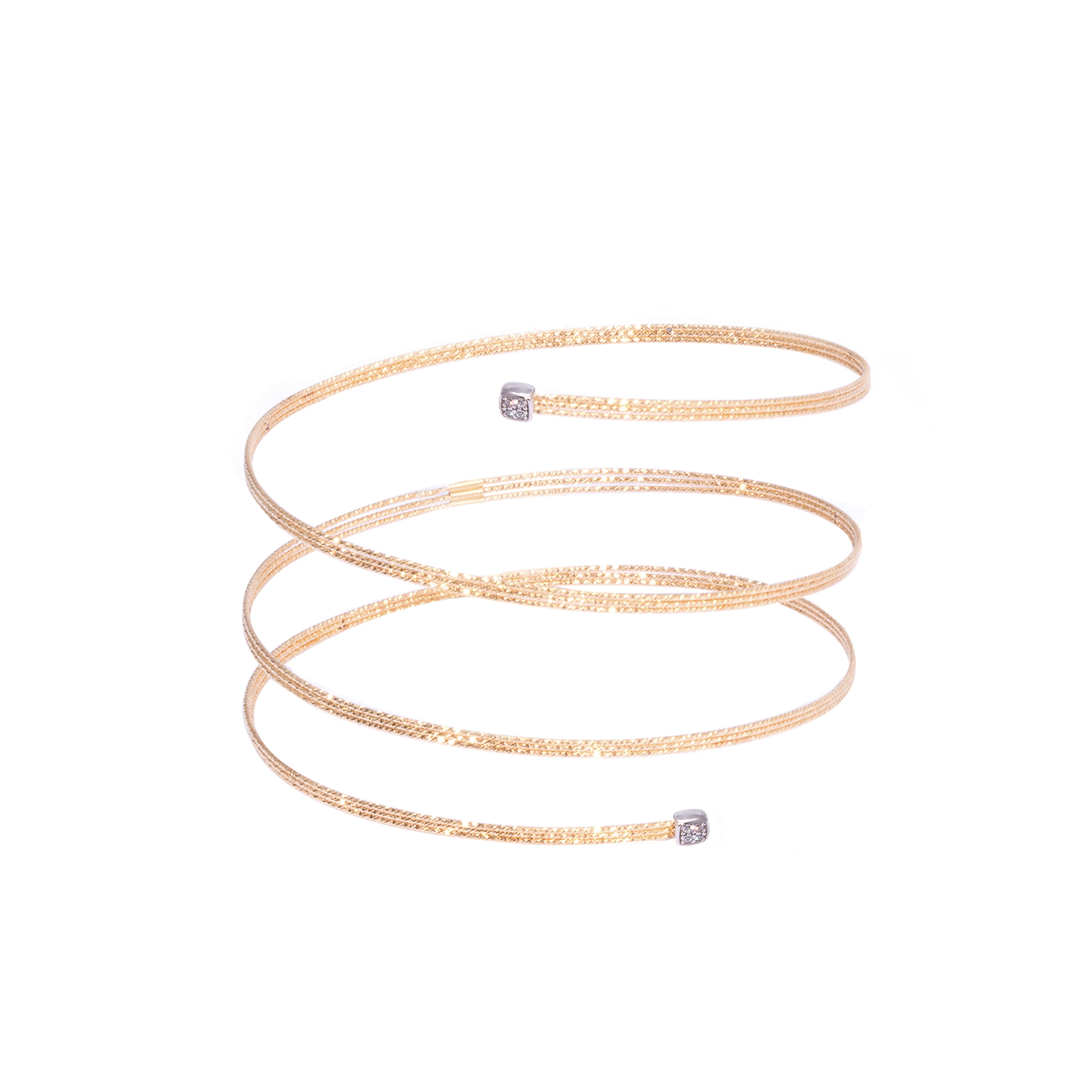 MUSA bracelet 3 rows SQUARE PAVÈ