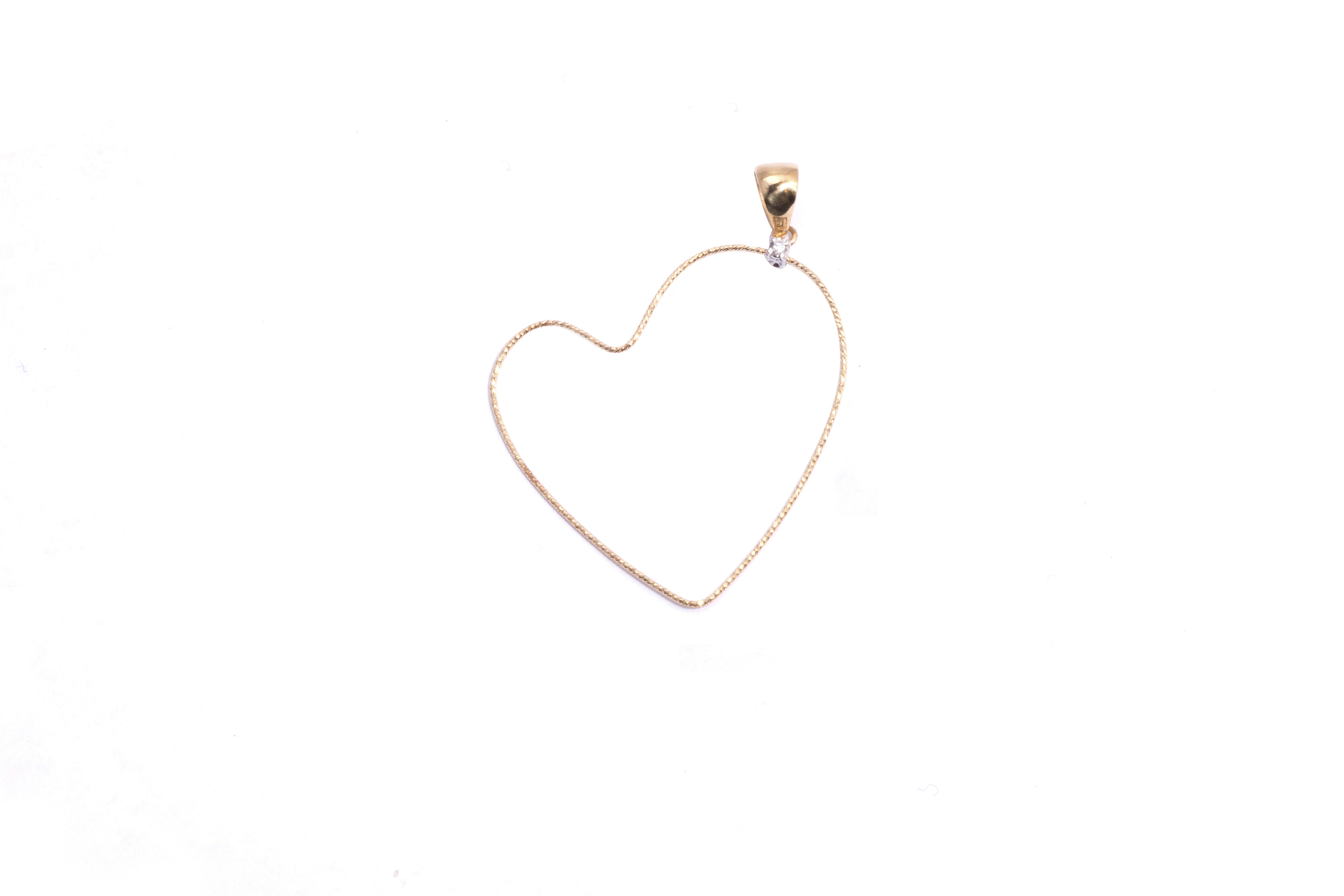 LOVE pendant with sparkle accent