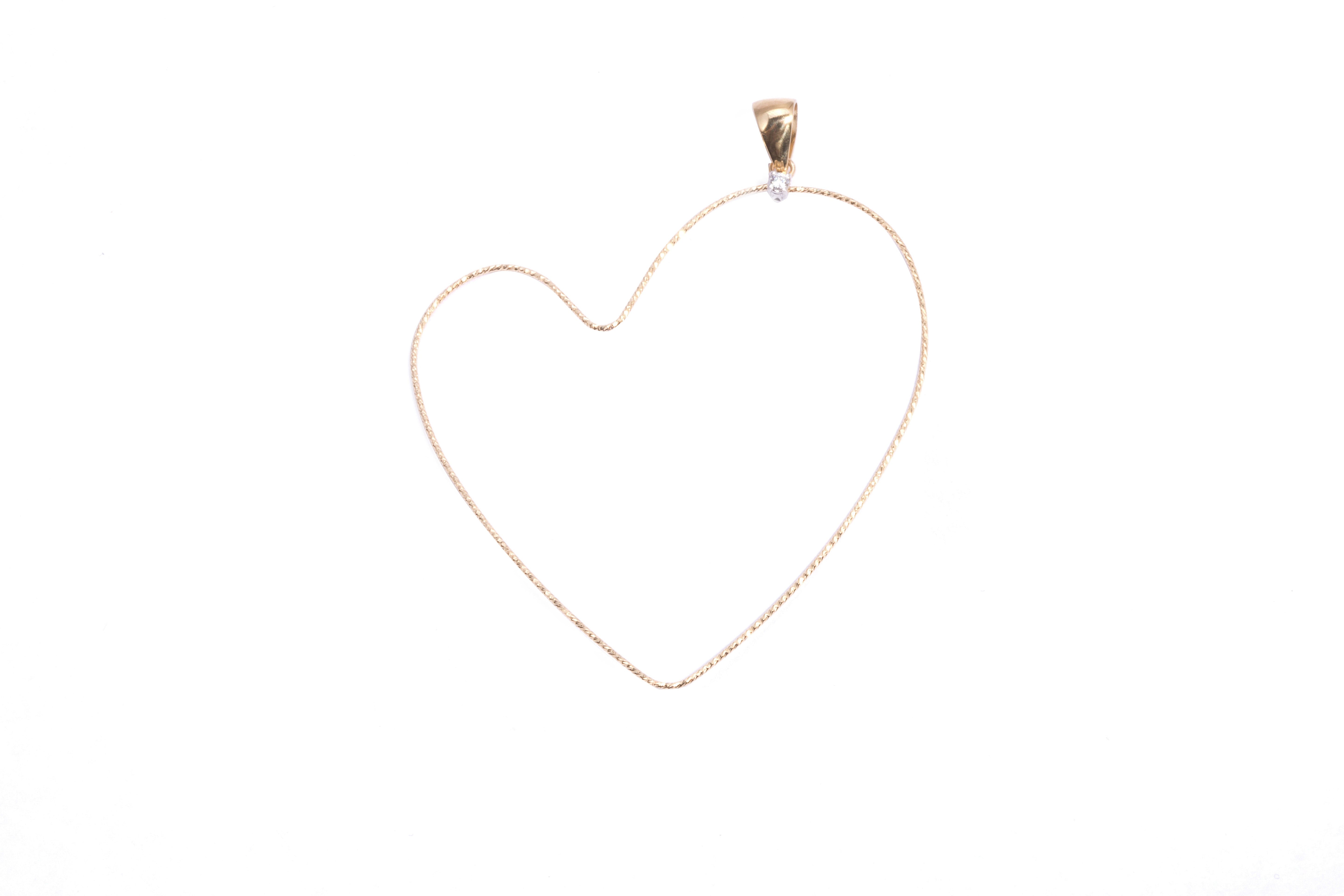 LOVE pendant with sparkle accent