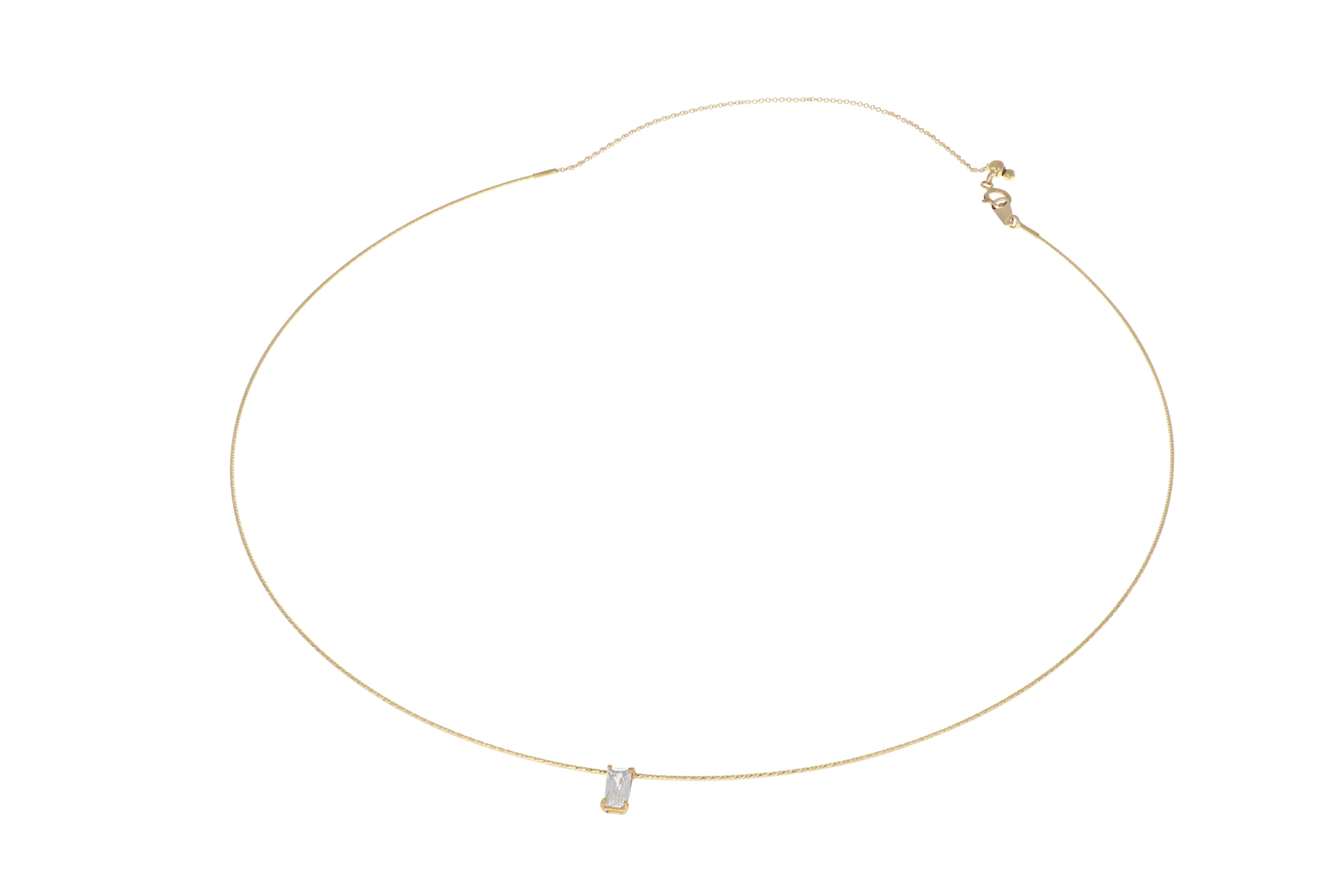 BAGUETTE necklace 1 row