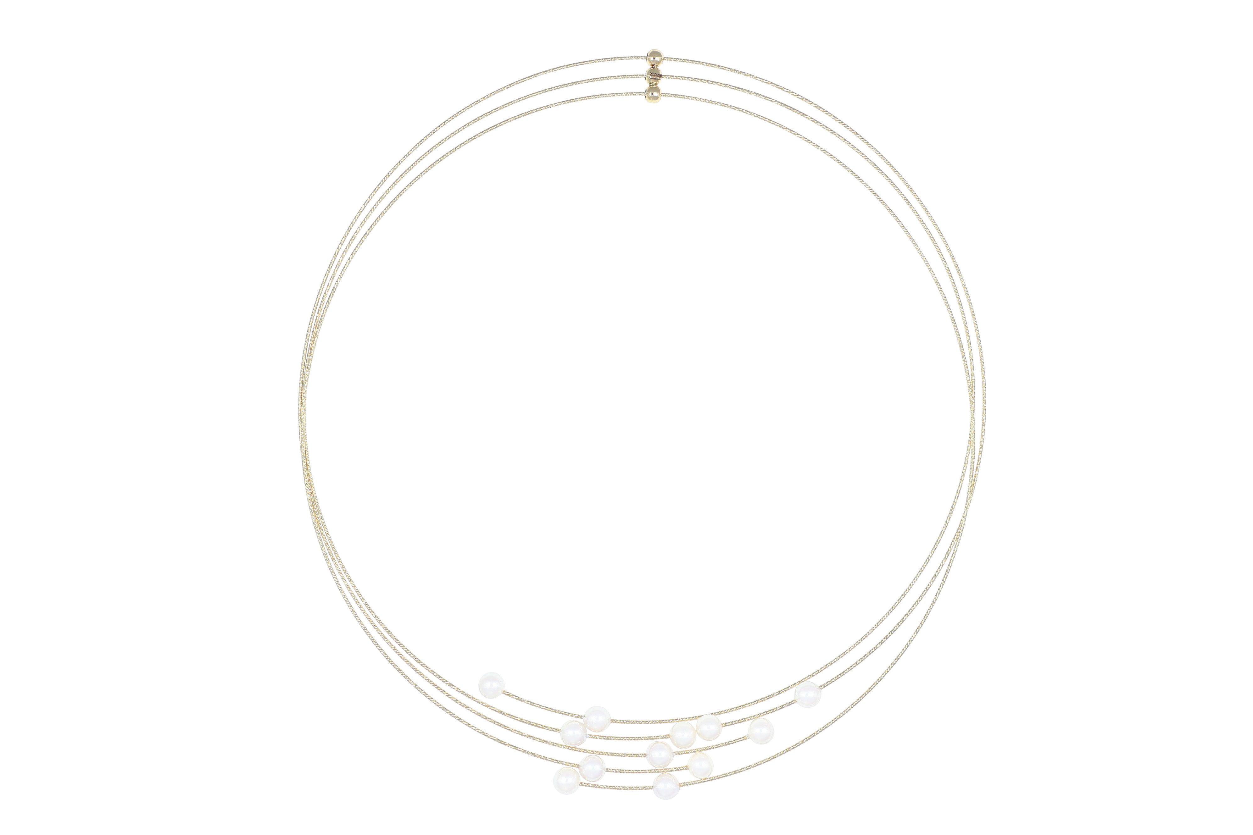 MIMOSA necklace modular (ø4mm pearls)
