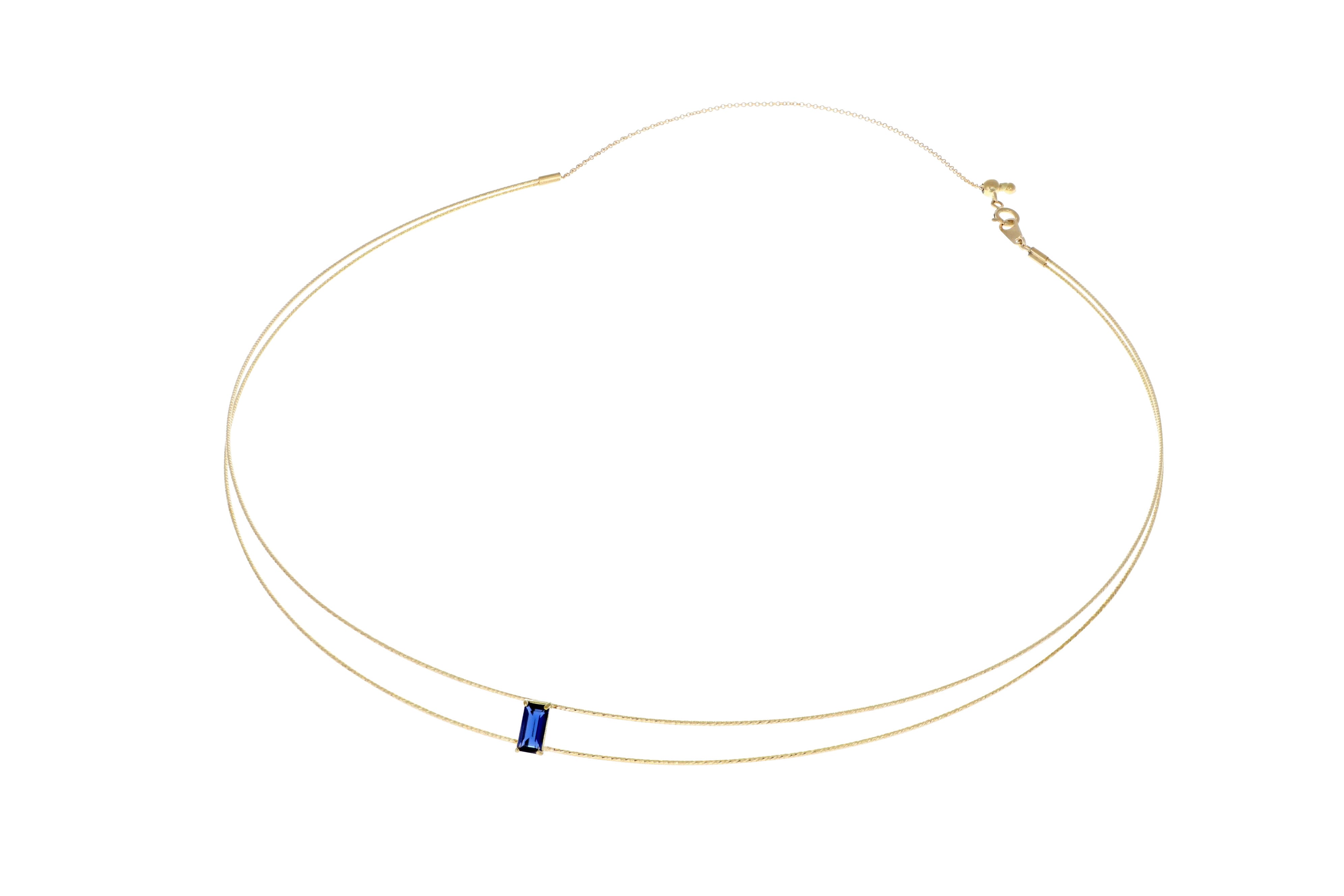 BAGUETTE necklace 2 rows