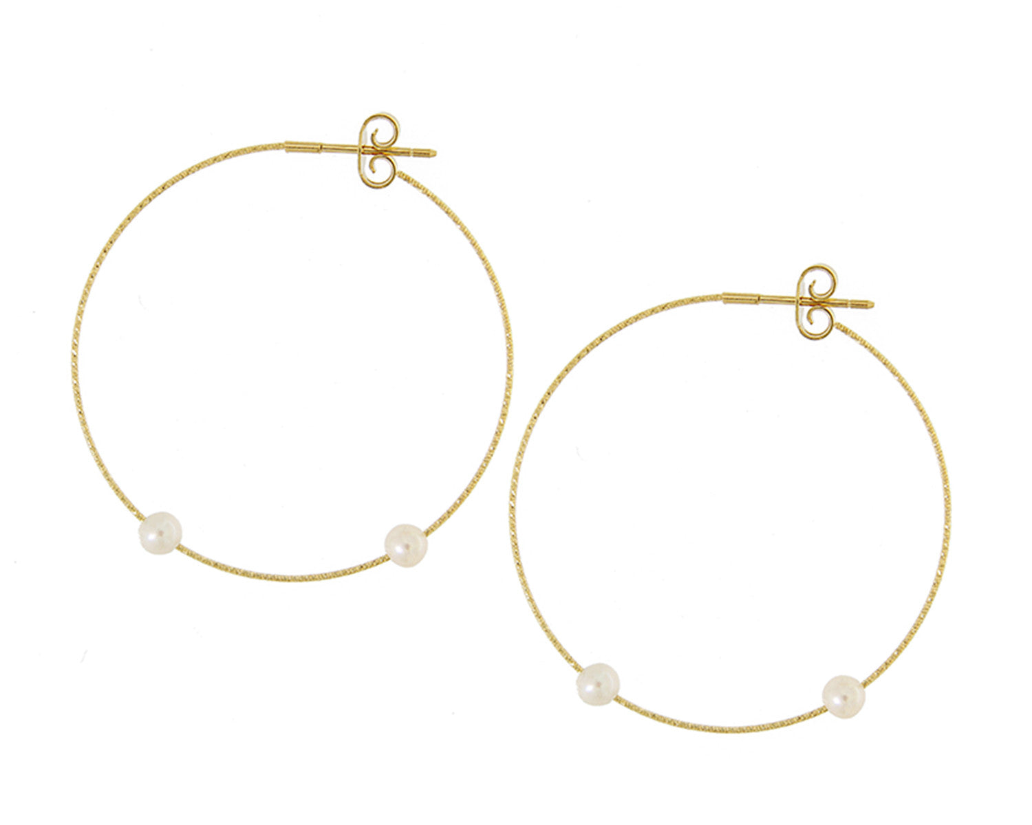 NEVE earrings FP (ø4 mm pearls)